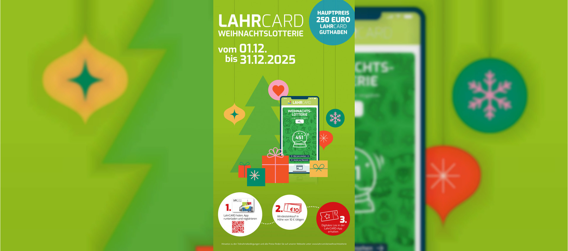 LahrCARD-Weihnachtslotterie 2025 – Gewinne bis zu 250 Euro Guthaben
